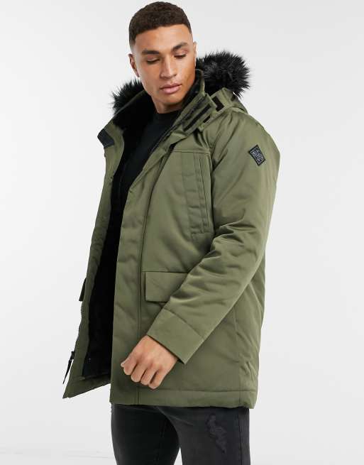 Parka doublée en fausse fourrure hollister clearance