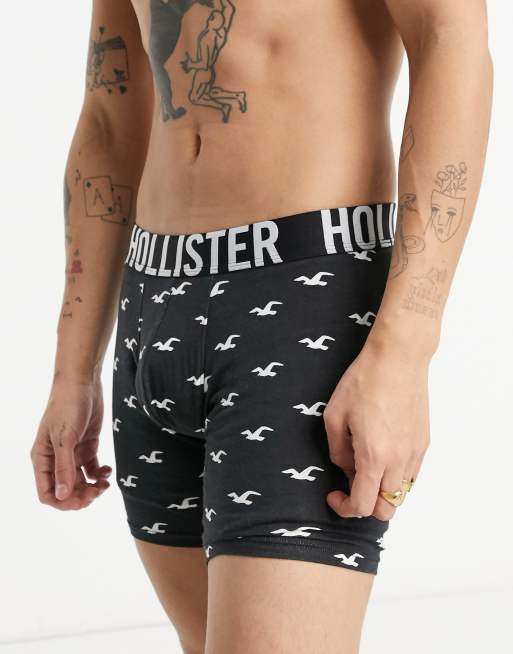 Hollister pattern boxers in black