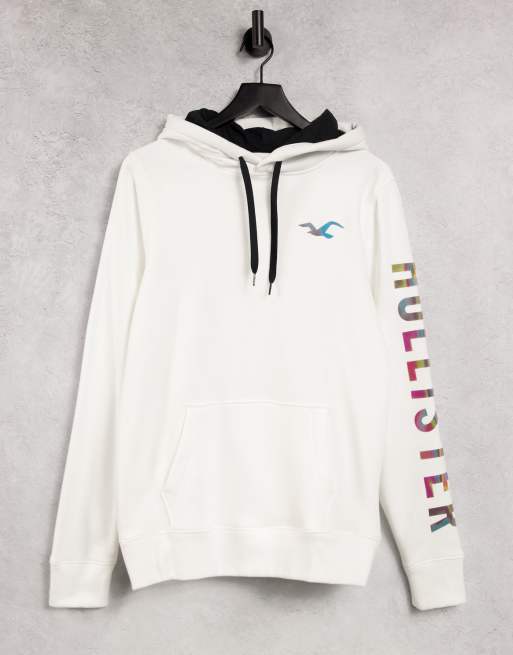 Hollister ombre logo hoodie outlet