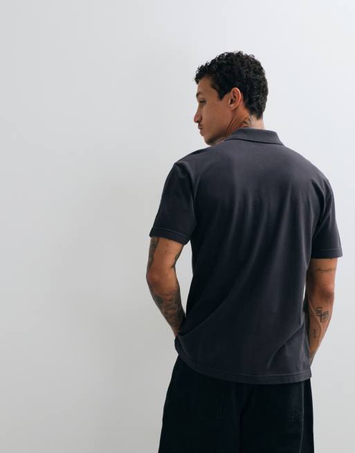 Hollister pikétröja med korta ärmar i svart, 4 av 5