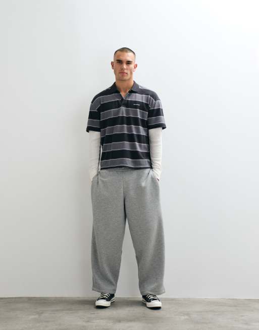 Hollister polo a maniche lunghe 2 in 1 a righe nere, 3 di 5