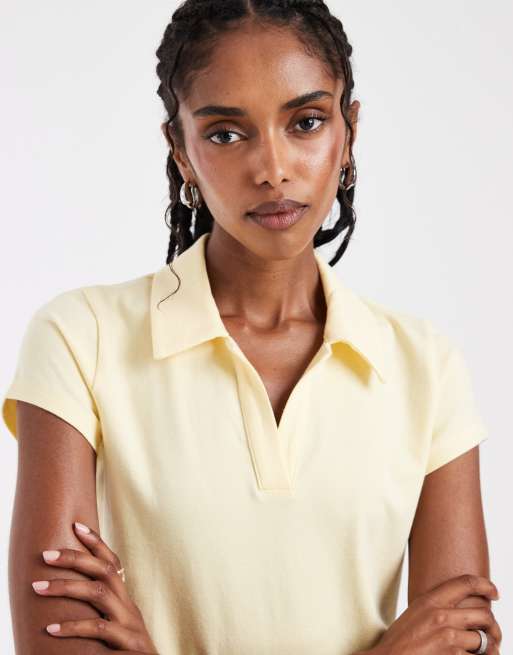Hollister - Polo ajusté à manches courtes style y2k - Jaune, 2 de 4