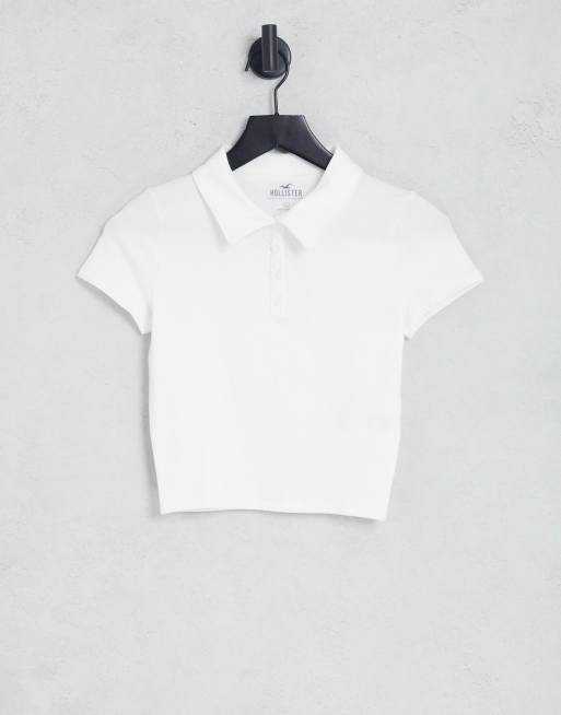 Hollister - Polo bianca avvolgente