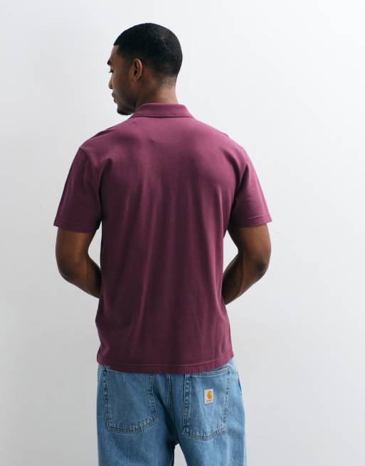 Hollister - polo holgado gráfico en burdeos, 4 de 5