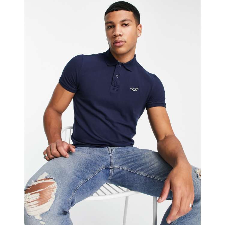 Hollister polo in navy ASOS