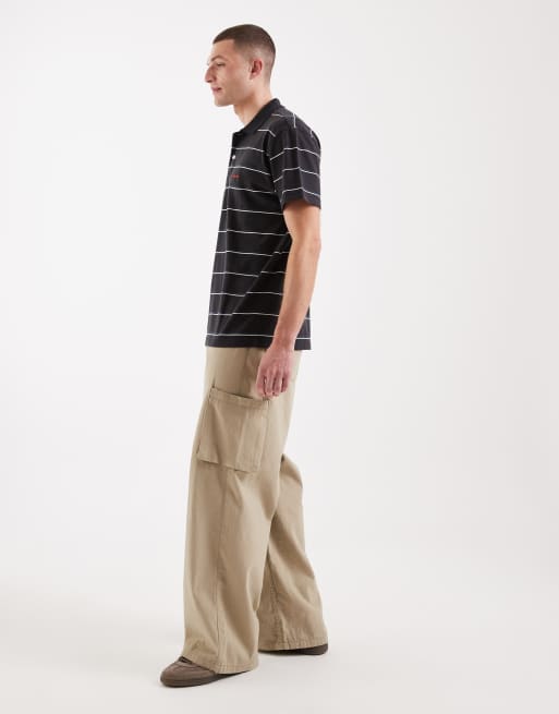 Hollister - Polo manches courtes à rayures - Noir et bleu marine, 2 de 5