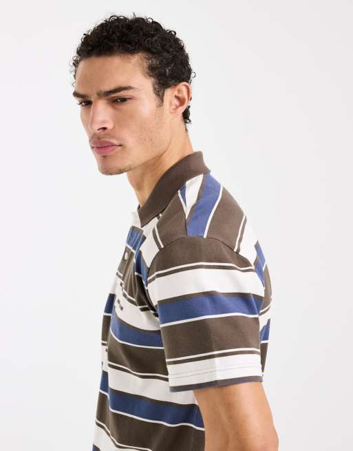 Hollister - Polo manches courtes à rayures - Noir et bleu, 4 de 5