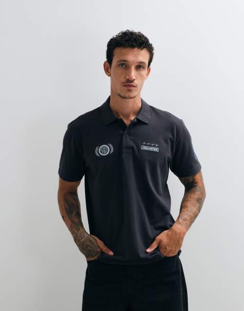 Hollister - Polo manches courtes - Noir - view 1