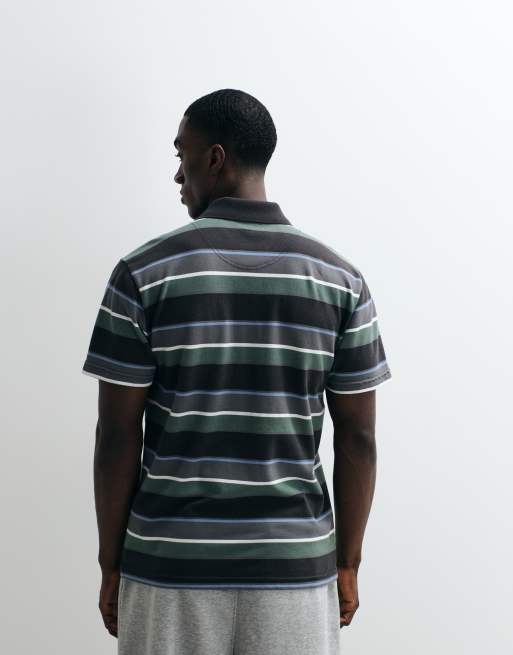 Hollister - Polo rayé à manches courtes style y2k - Bleu et noir, 5 de 5