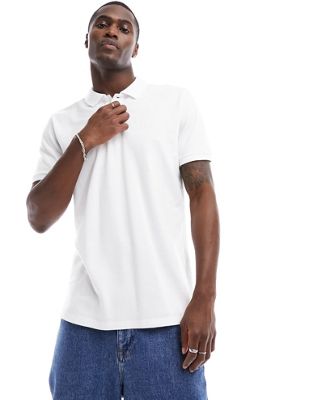 Hollister polo shirt in white