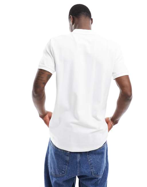 Polo hollister blanco best sale