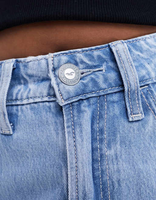 Hollister - Posede jeans med ekstrahøj talje i lyseblå, 2 af 5