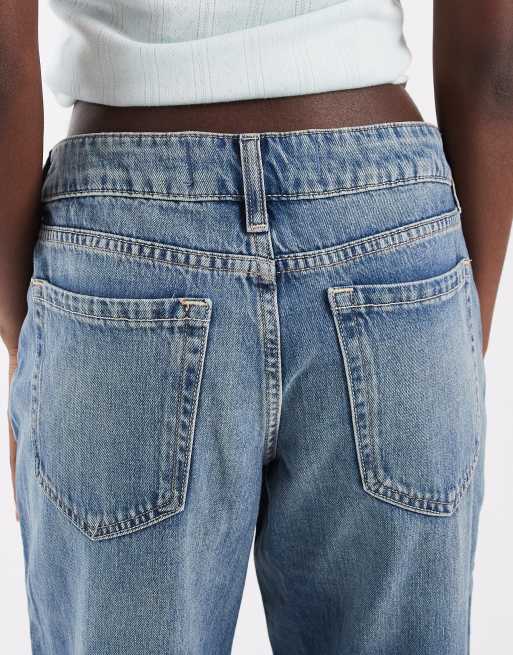 Hollister - Posede jeans med ultralav talje i mellemblå vask, 5 af 5