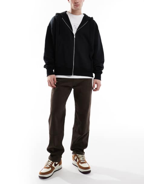 Hollister - Posede og brune jeans med paneldetaljer - view 1