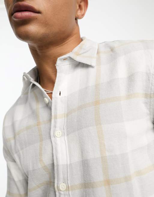 Hollister – Pre – Flanellhemd in grau kariert im College-Stil, 2 von 4