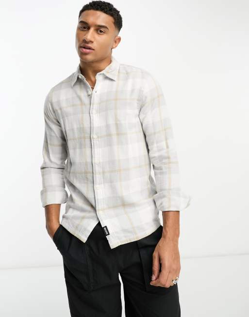 Hollister - Preppy flonel-skjorte i grå i college-stil