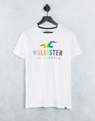 Hollister Pride Bia y T shirt z t czowym logo
