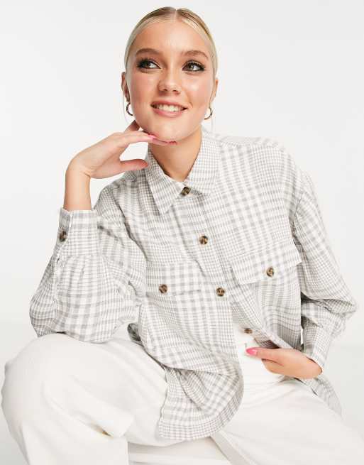 Hollister checked shirt ladies discount