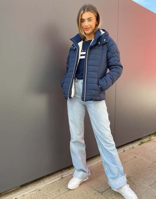 Hollister navy jacket new arrivals