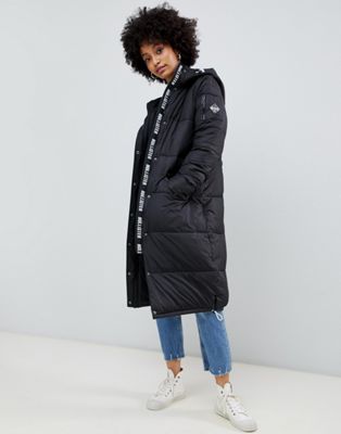 Hollister puffer parka coat with zip 
