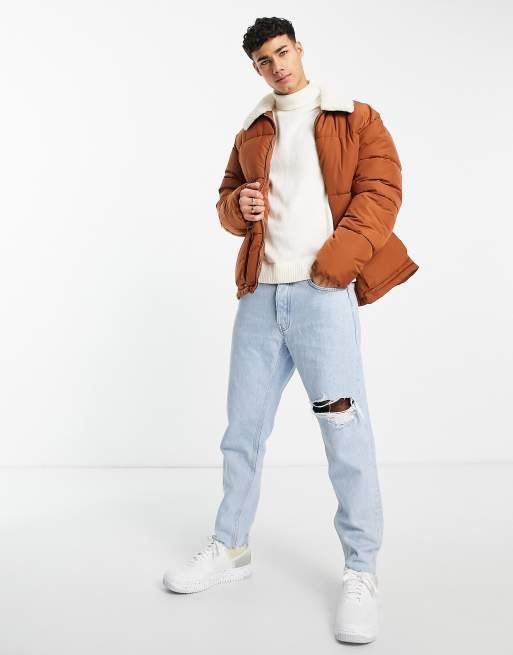 Pull col roulé hollister homme store