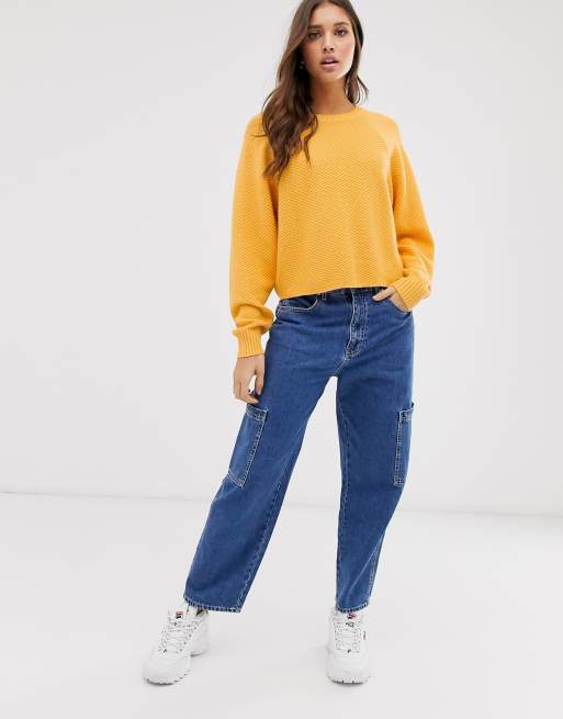 Pull hollister jaune clearance
