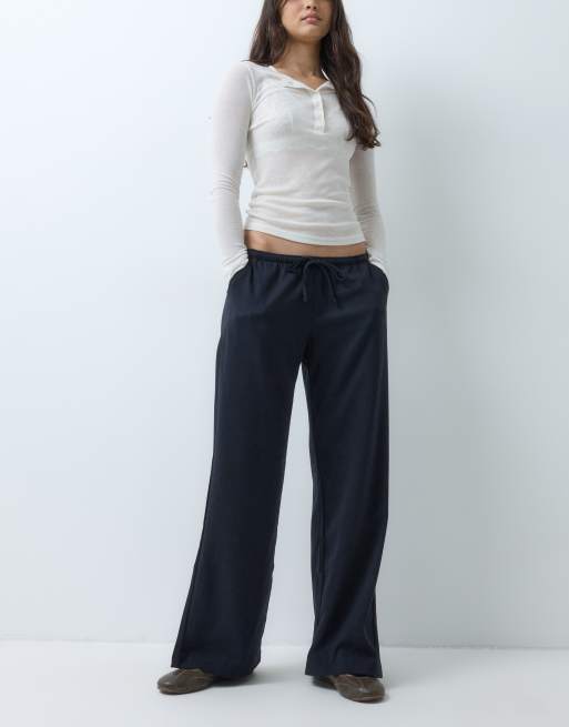 Hollister pull on baggy pants in black, 1 of 5