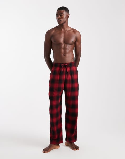 Hollister – Pyjamahose in kariertem Rot - view 1
