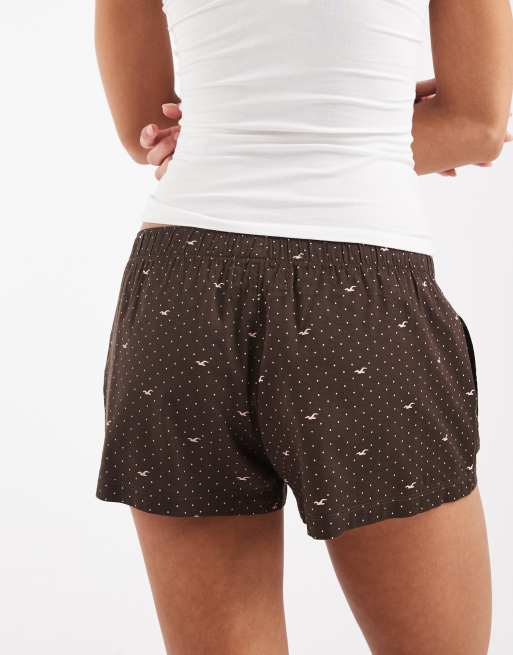 Hollister pyjamasboxershorts med brun ikonlogga, 2 av 4
