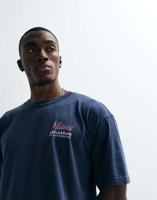 Hollister racing graphic t-shirt in blue, 4 of 5