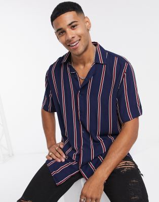 Hollister rayon stripe short sleeve 