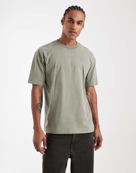 Hollister - Recht T-shirt in groen met wassing - view 1