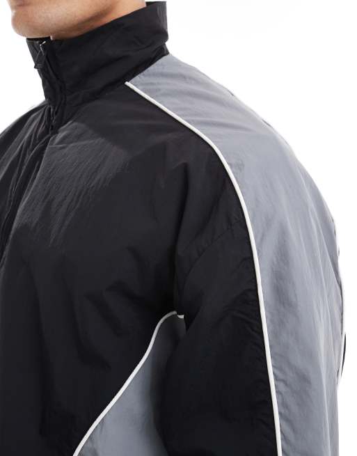 Hollister Recht windjack met contrast in zwart multi
