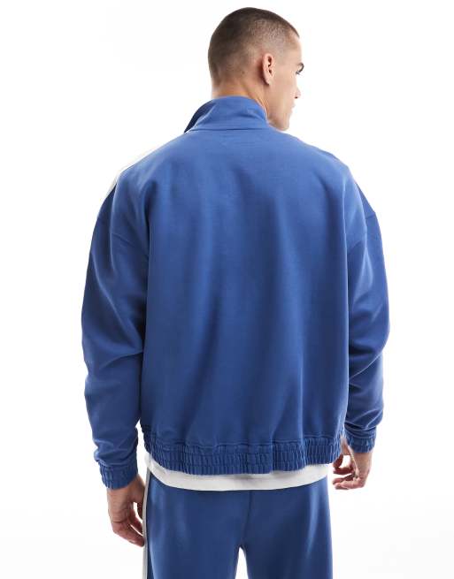 Hollister - Rechte trainingstop met rits in blauw, deel van co-ord set, 2 van 4