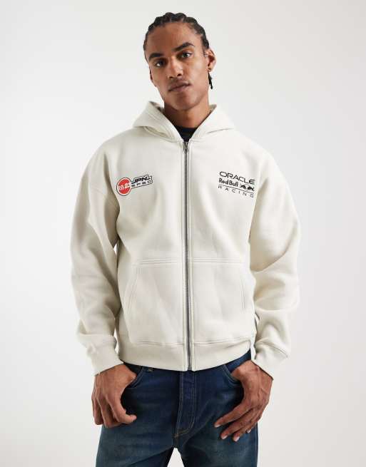 Hollister - Red Bull - Hoodie met ritssluiting in wit, 2 van 5