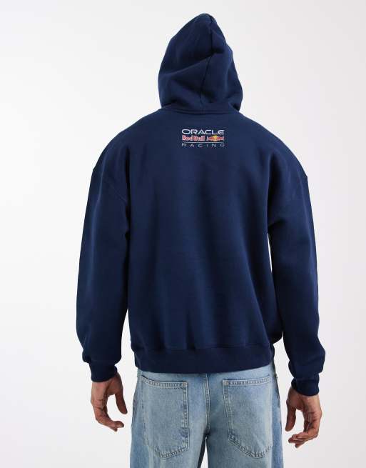 Hollister - Red Bull - Sweat à capuche coupe carrée - Bleu marine, 3 de 5