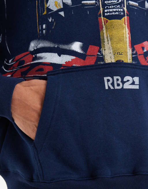 Hollister - Red Bull - Sweat à capuche coupe carrée - Bleu marine, 5 de 5