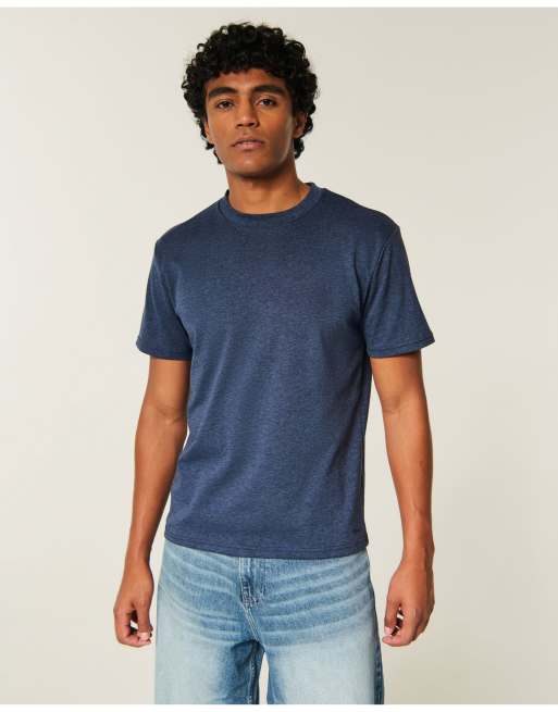 Hollister Relaxed everyday tee in heather blue, 1 of 4