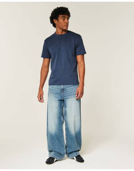 Hollister Relaxed everyday tee in heather blue, 2 of 4