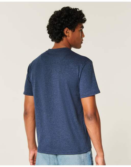 Hollister Relaxed everyday tee in heather blue, 3 of 4