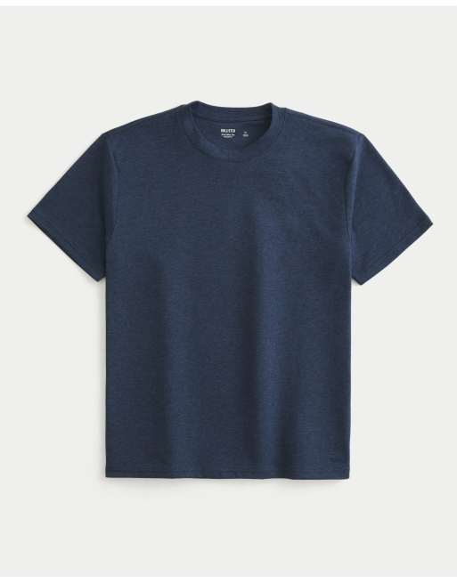 Hollister Relaxed everyday tee in heather blue, 4 of 4