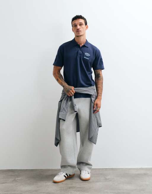 Hollister relaxed fit graphic polo in navy, 2 of 5