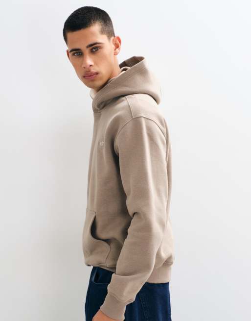 Hollister relaxed fit icon logo hoodie in light brown, 4 of 9