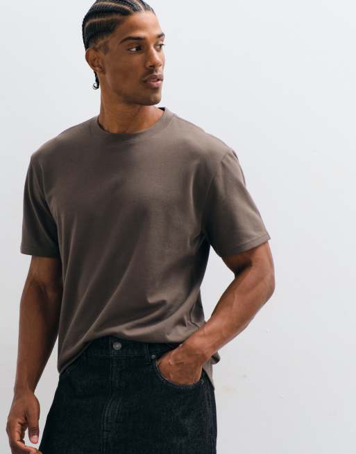 Hollister relaxed fit t-shirt in brown, 2 of 5