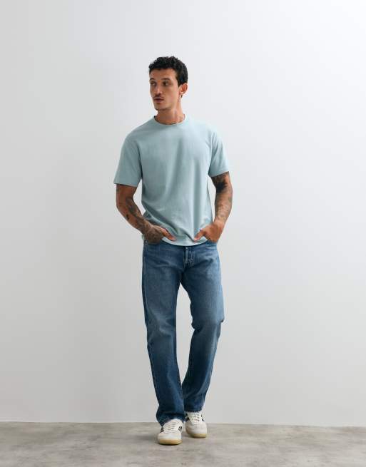 Hollister relaxed-fit T-shirt in lichtblauw, 4 van 5