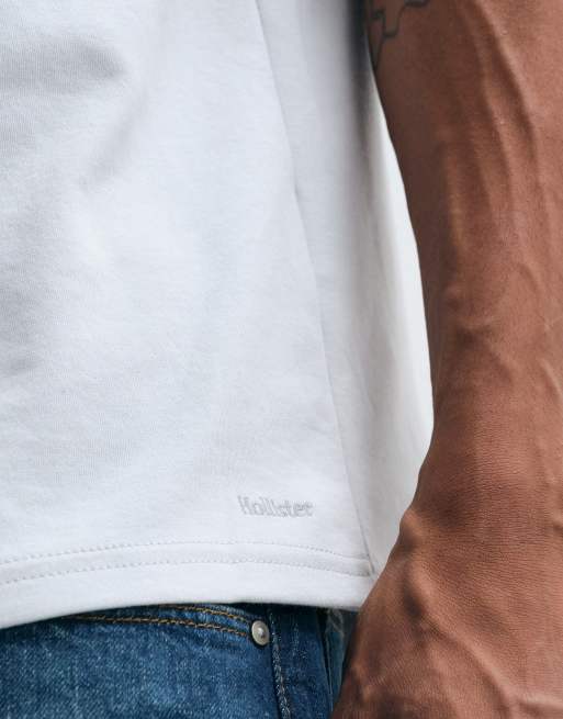 Hollister relaxed fit t-shirt in light grey, 5 of 5