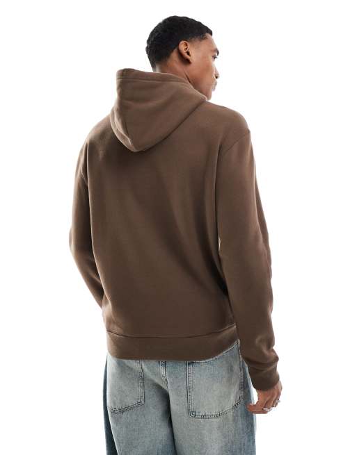 Hollister relaxed icon hoodie in brown, 2 of 4