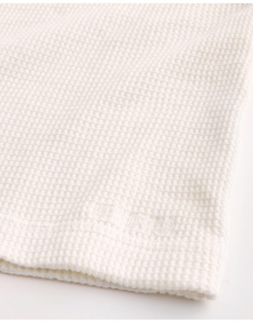 Hollister Relaxed thermal henley in cream, 2 of 2