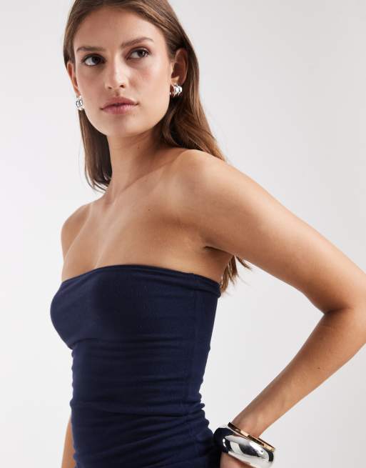 Hollister reversible bandeau in navy stripe, 3 of 4