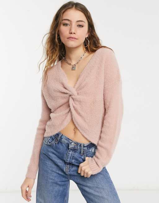 Hollister Big Comfy Sweater in Pink